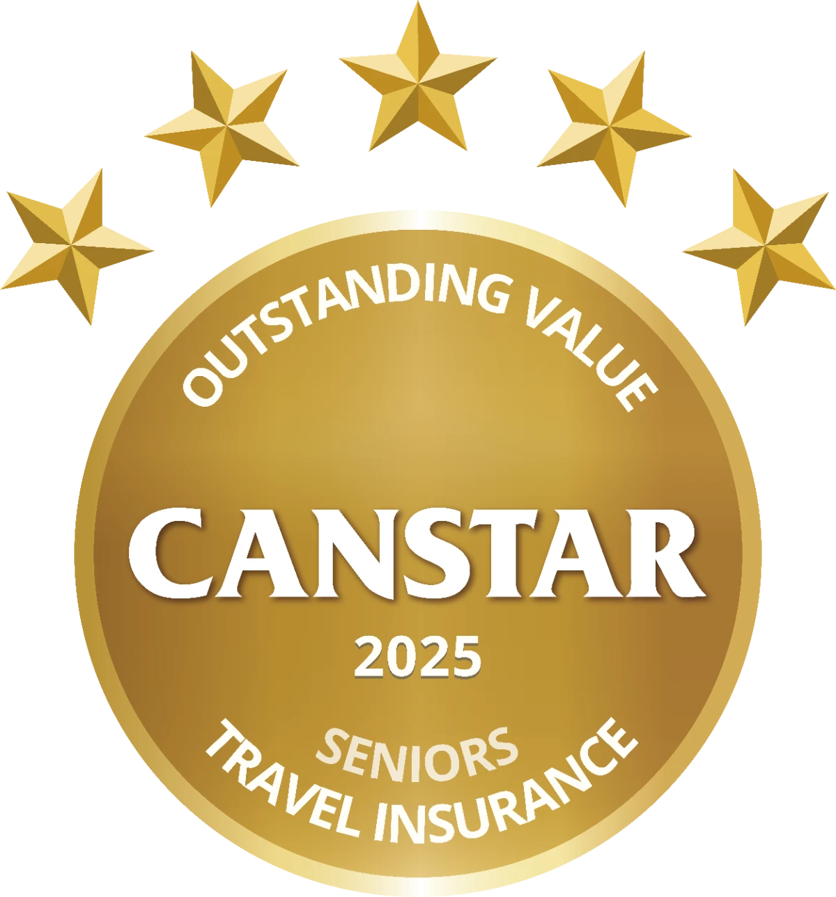 Canstar Award 2025 — Outstanding Value Seniors Travel Insurance