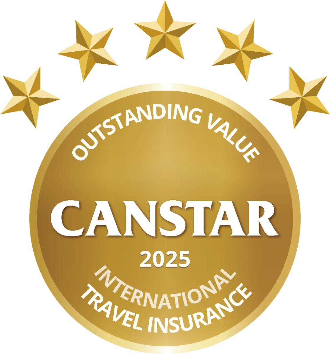 Canstar Award 2025 — Outstanding Value International Travel Insurance